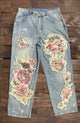 Jaded Gypsy Peace and Love Jeans - Floral Garden