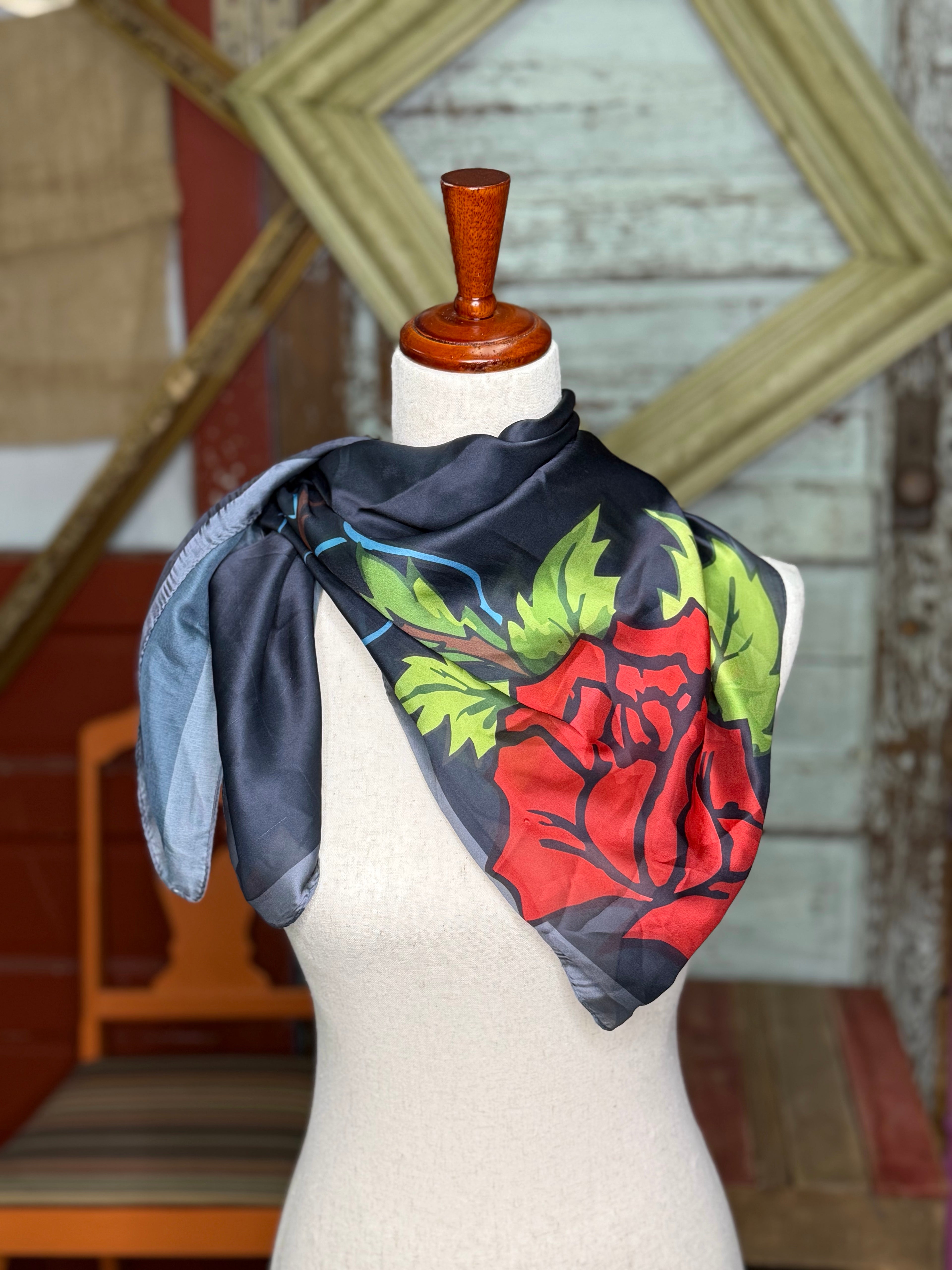 Black and red rose rowdy rag