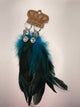 Art by Amy feather turq earrings