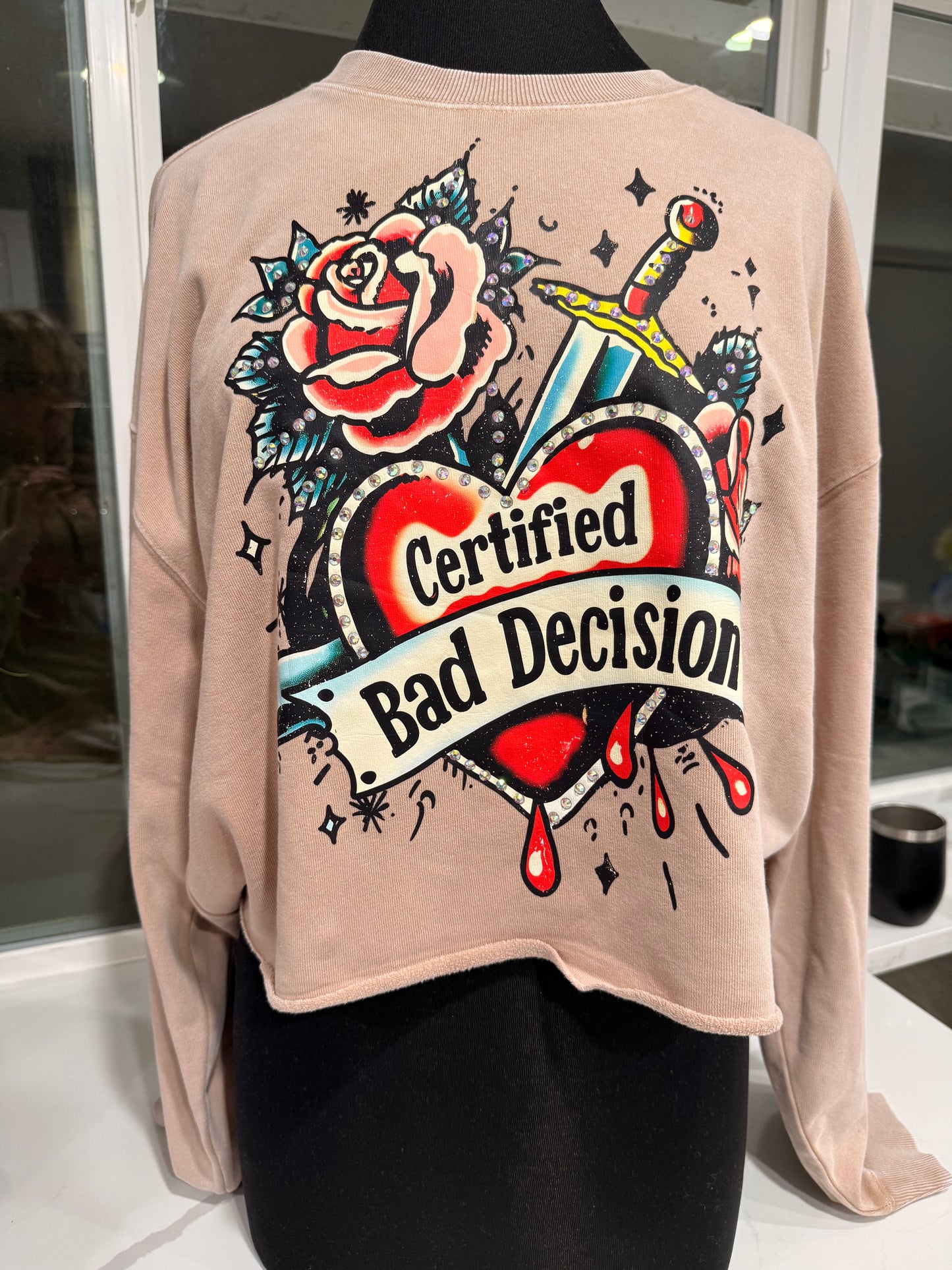 Felecia Bella Graphic sweater Certified Bad Decision