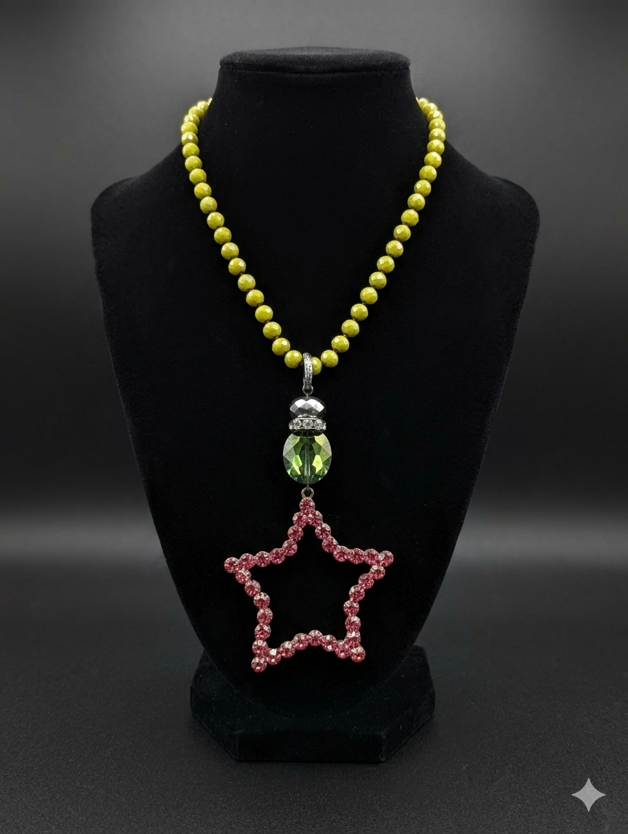Lost & Found Yellow Pink Star Neckless