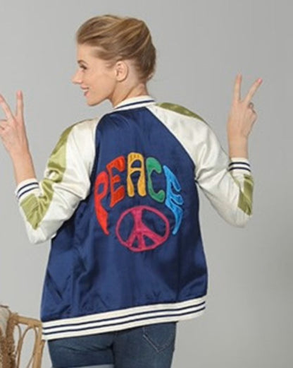 Peace Basseball Jacket