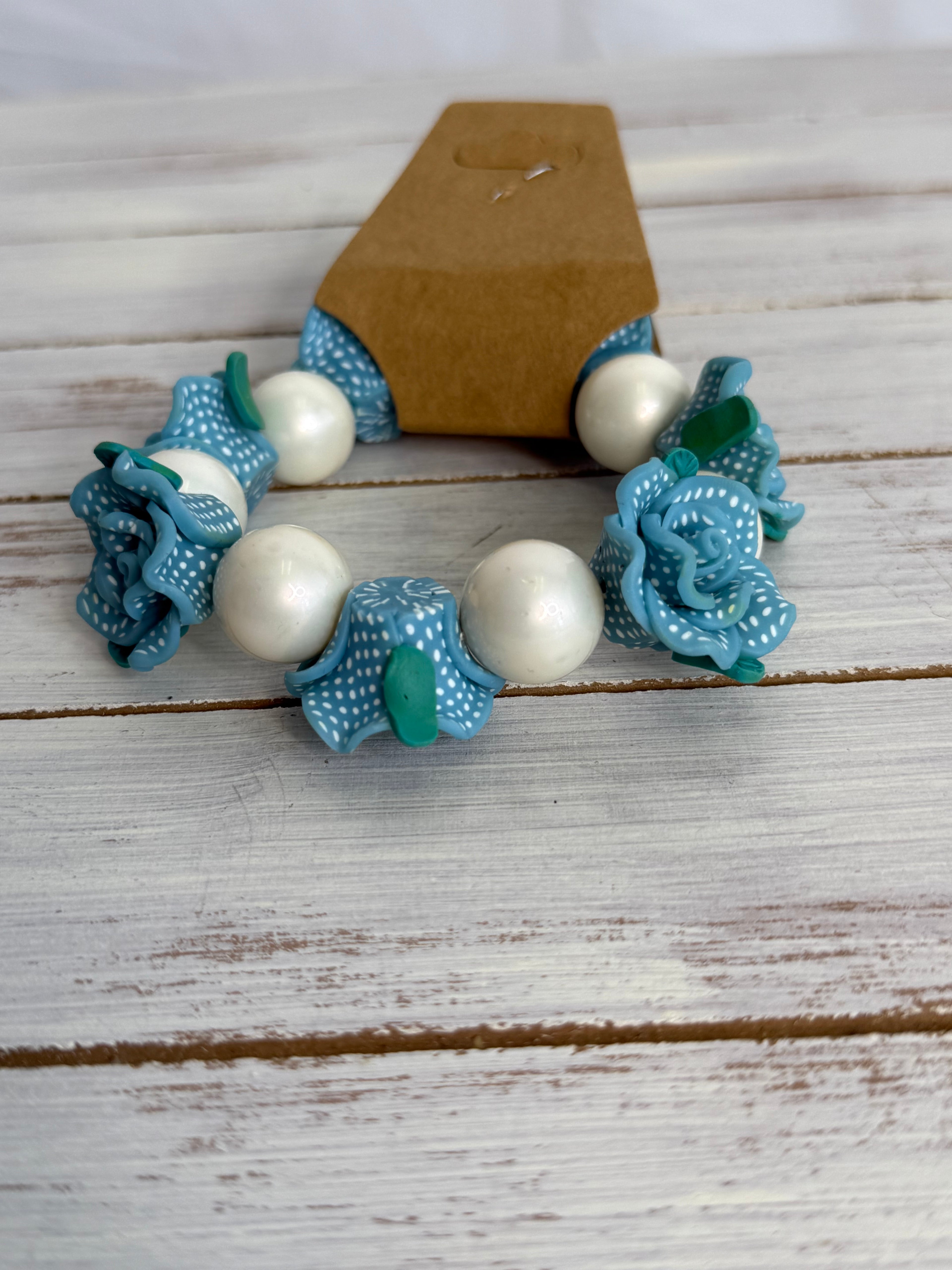 A Rare Bird Pearl and rose Bracelet
