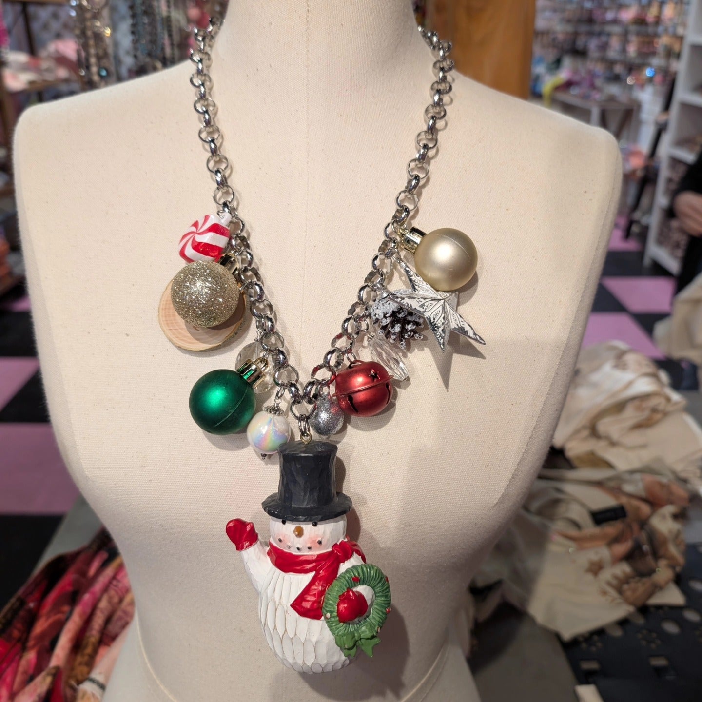 J.Coons Snow Man Charm Neckless