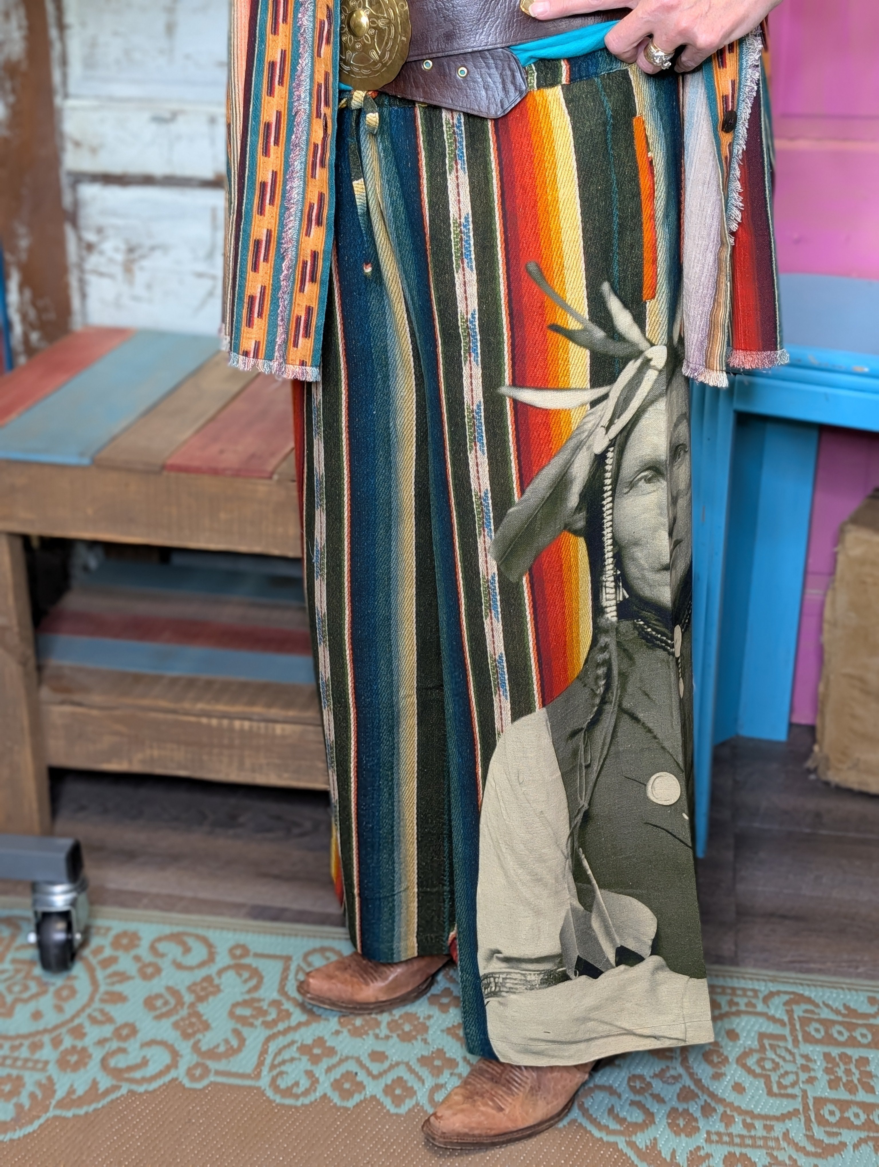 I Love Linen Aztec Indian Pant