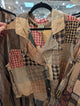 Jaded Gypsy Midnight Wader Vest - patchwork plaid open front vest