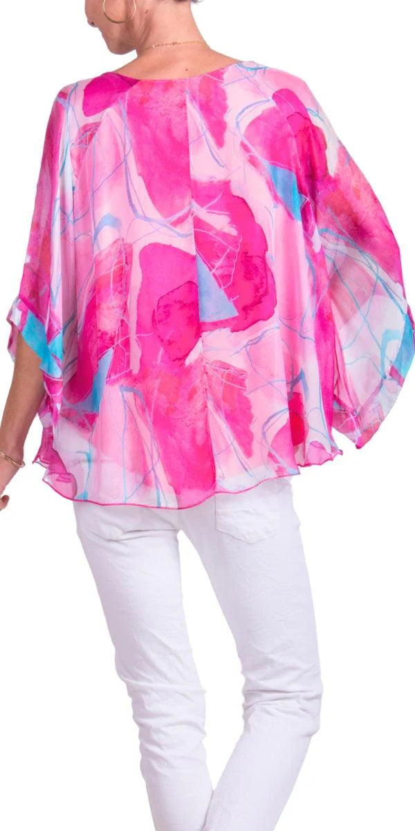 GIGI MODA Coletta Abstract Silk Top