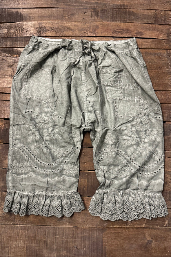 Jaded Gypsy Softly Worn Eyelet Bloomers - Charcoal