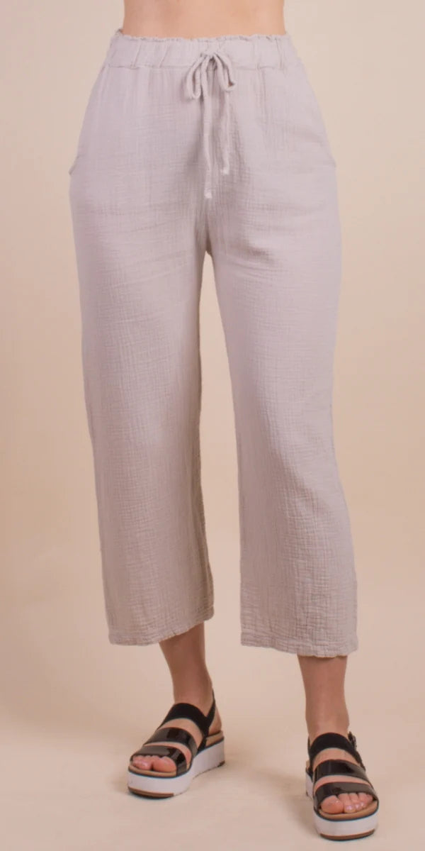 Waffle Cotton Pants