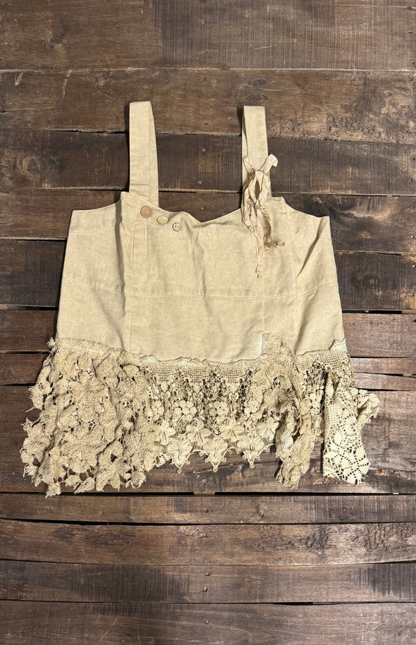Jaded Gypsy Heirloom Heart Tank - Tea Stain