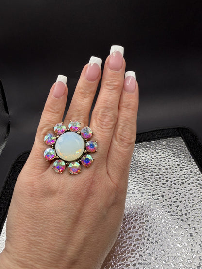 Alice Flower Crystal Ring