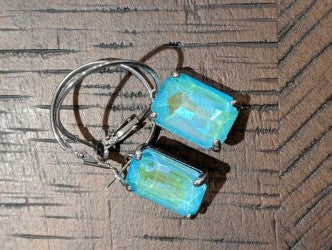 Alice Crystal Rectangle Earrings