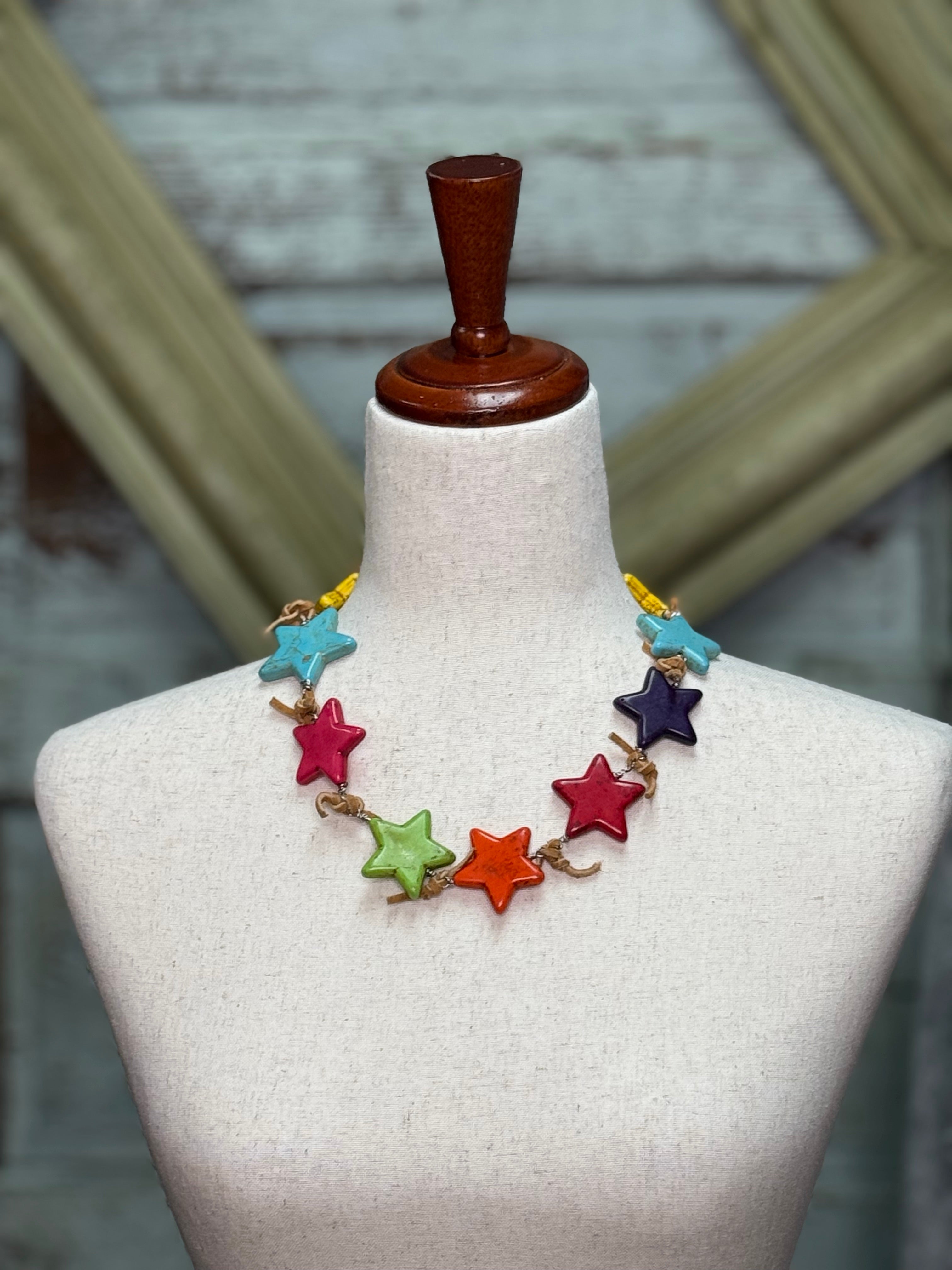 Art By Amy Multi-Color Star Necklace