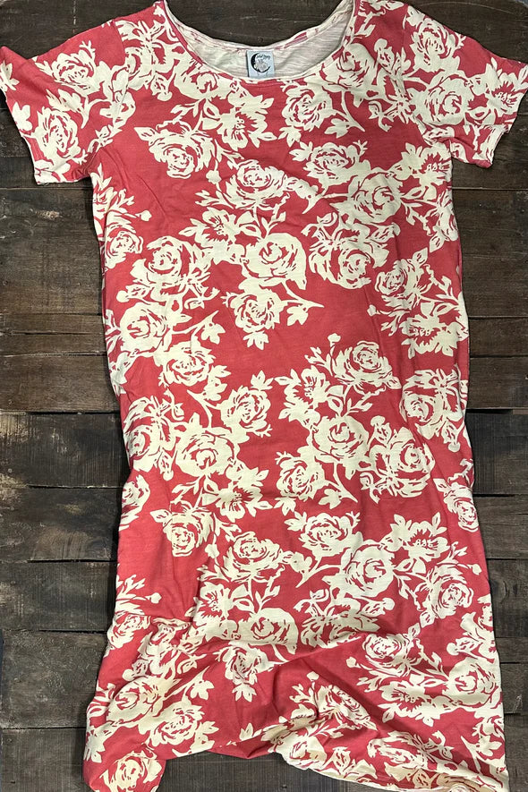 Jaded Gypsy Weekend Wander Dress – Boho Floral Tee Dress