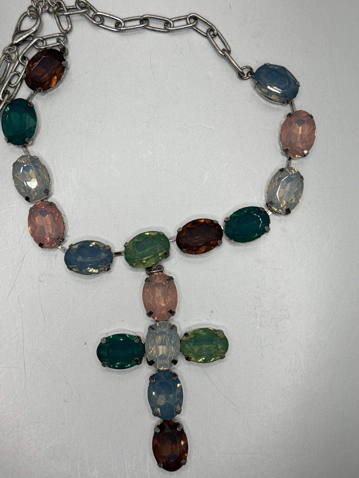 Alice Pastel Cross Necklace