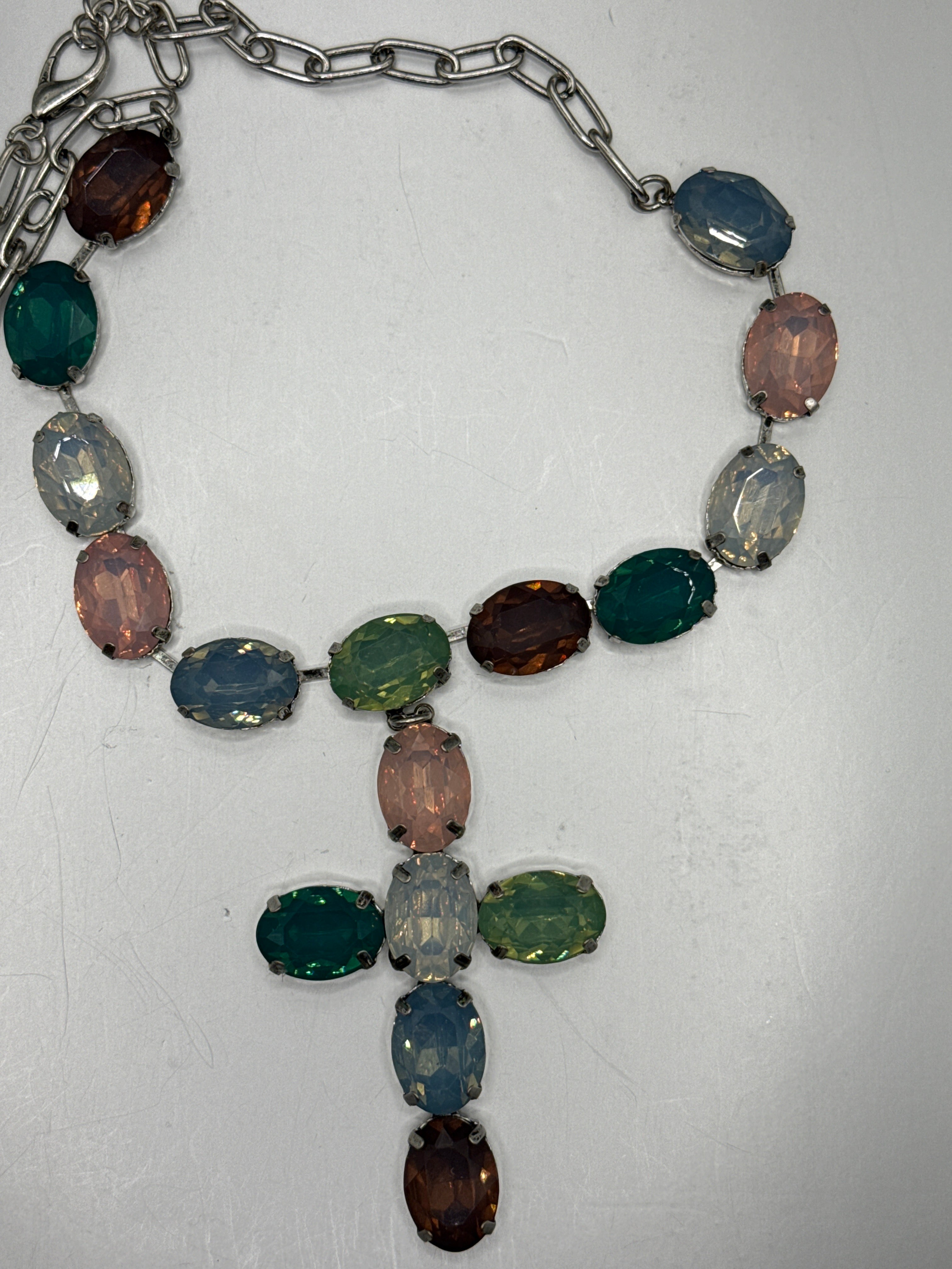 Alice Pastel Cross Necklace