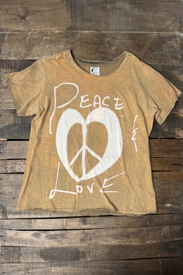 Jaded Gypsy Moon Dance Tee – Peace & Love | Boho Celestial Graphic Tee