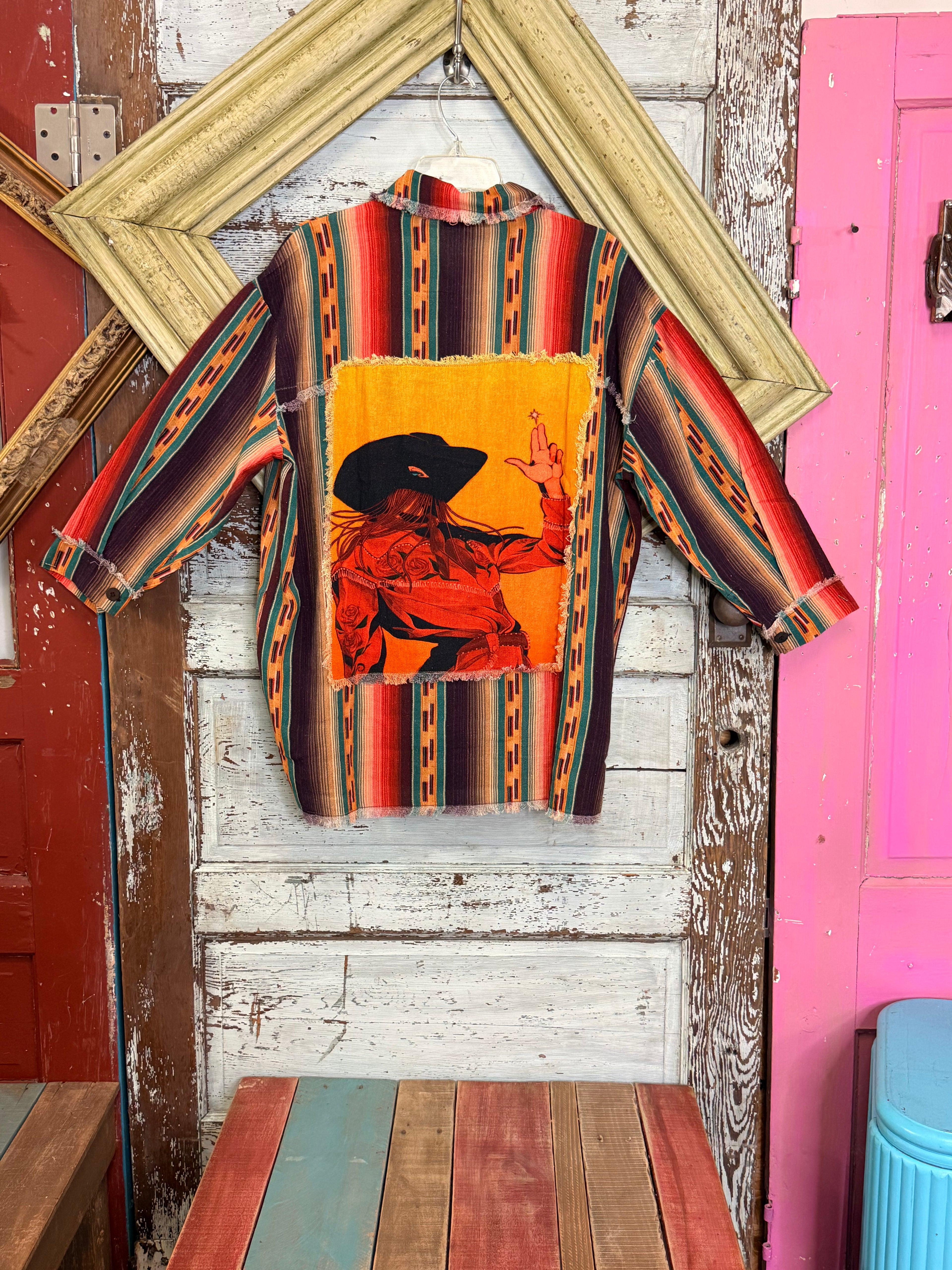 I Love Linen  Aztec Top