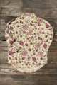 Jaded Gypsy To The Point Shirt in Floral Party - plum and sage floral button-down