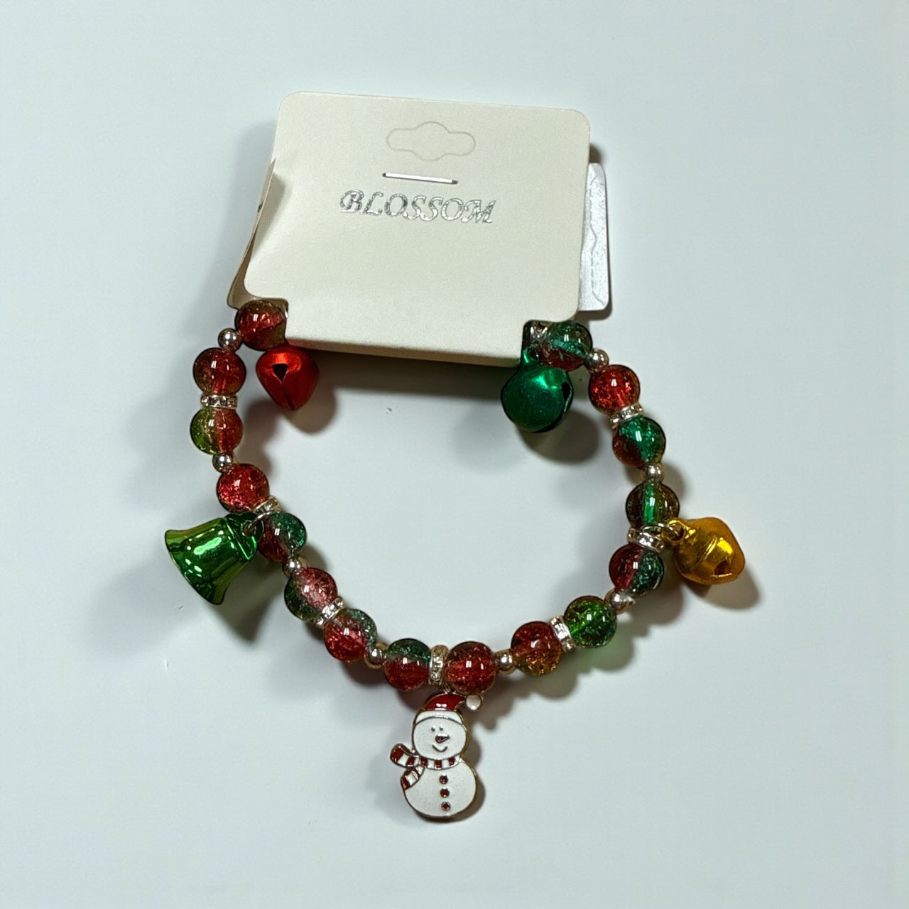 Holiday Beaded Charm Bracelet