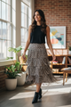 To The Way Leopard Fring Skirt