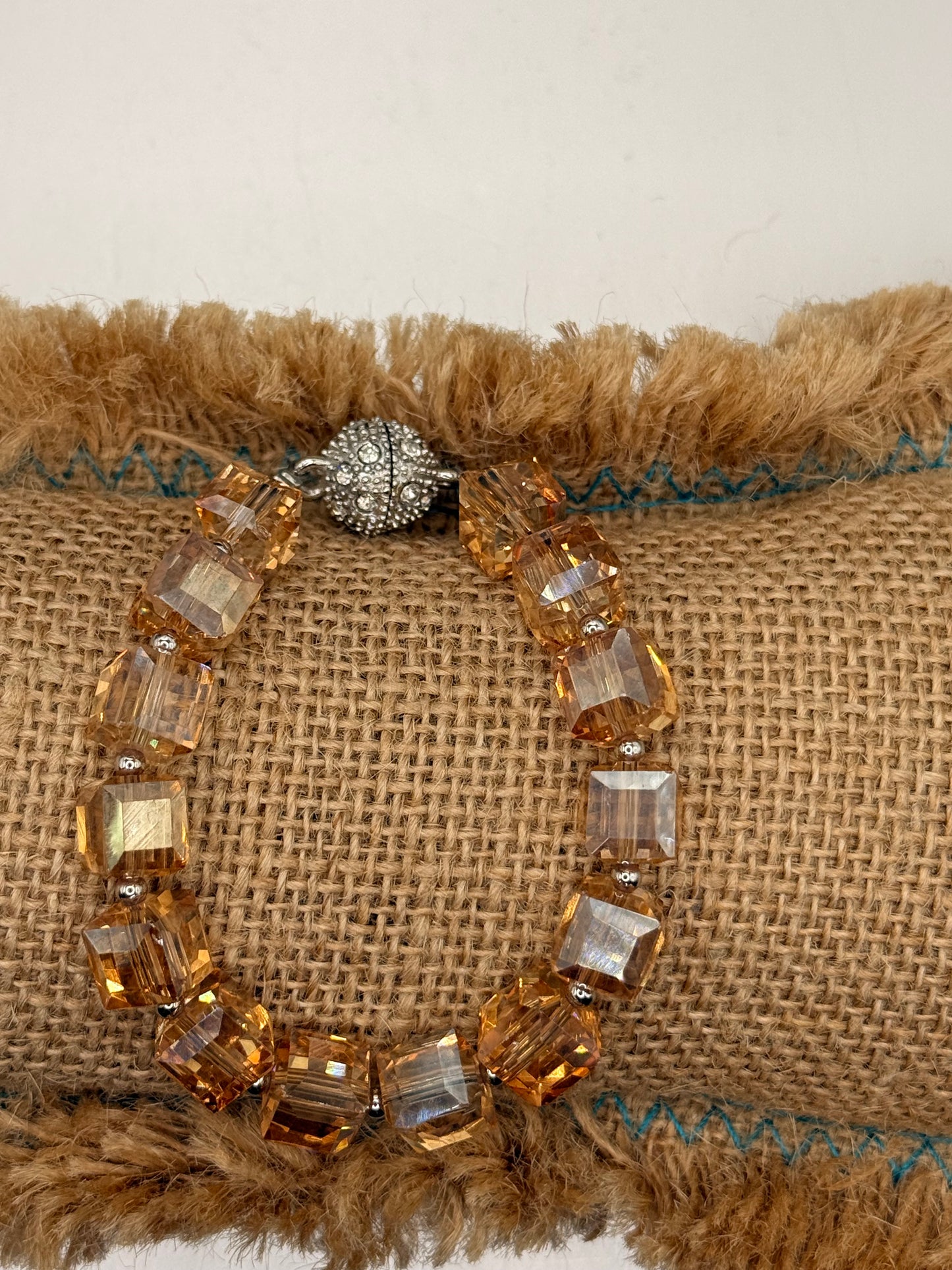 Alice Crystal Cube Bracelet