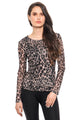Adore Leopard Mesh Top