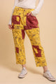 BlueVelvet Mustard Red Twill Patch Work Pants