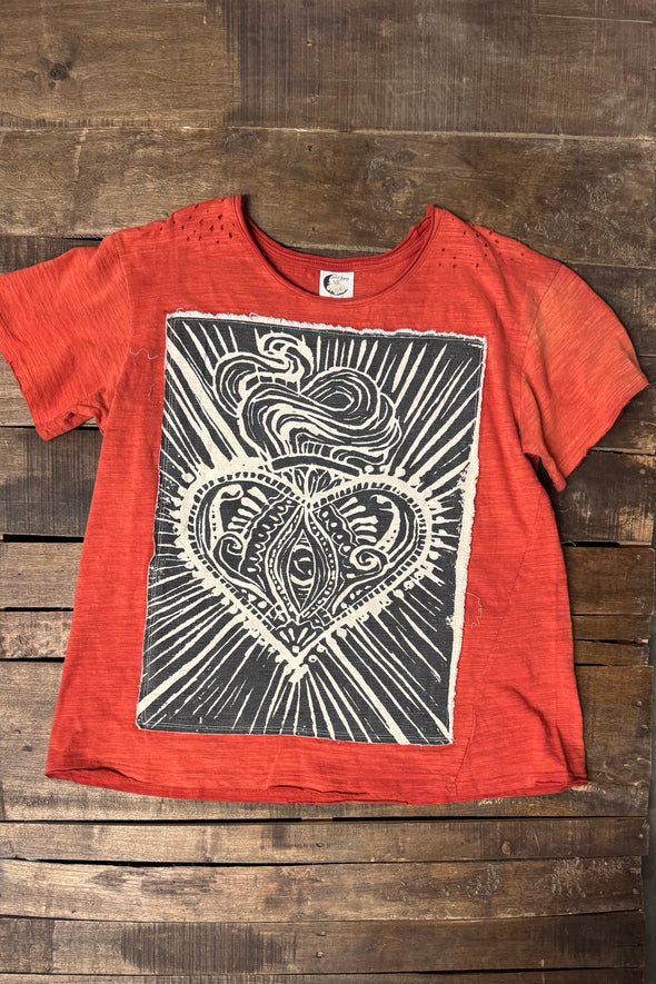 Jaded Gypsy Moon Dance Tee – Heart of Light | Boho Celestial Graphic Tee