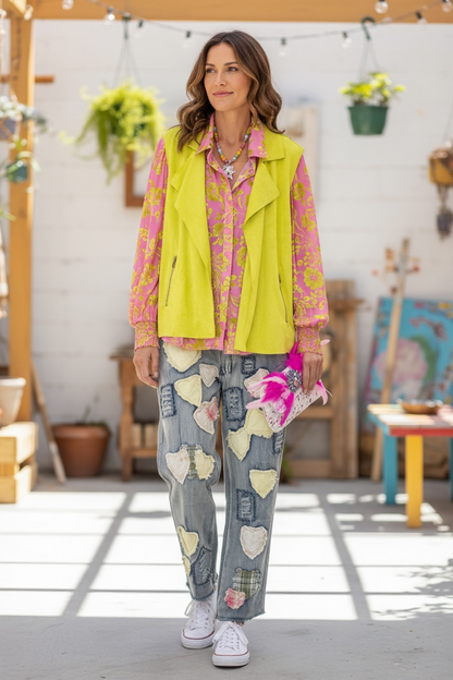 Turquoise Haven Pin Green Velvet Button Down