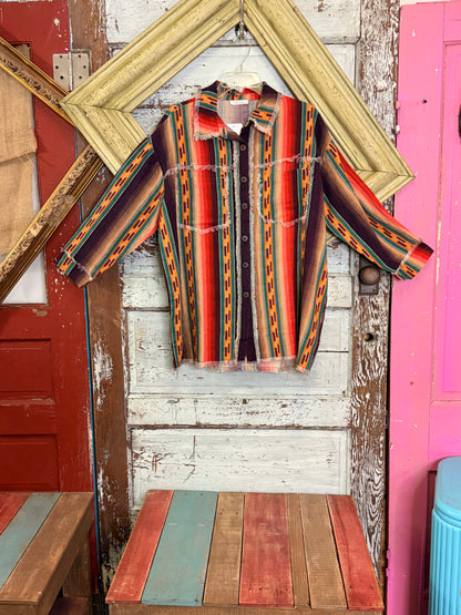 I Love Linen  Aztec Top