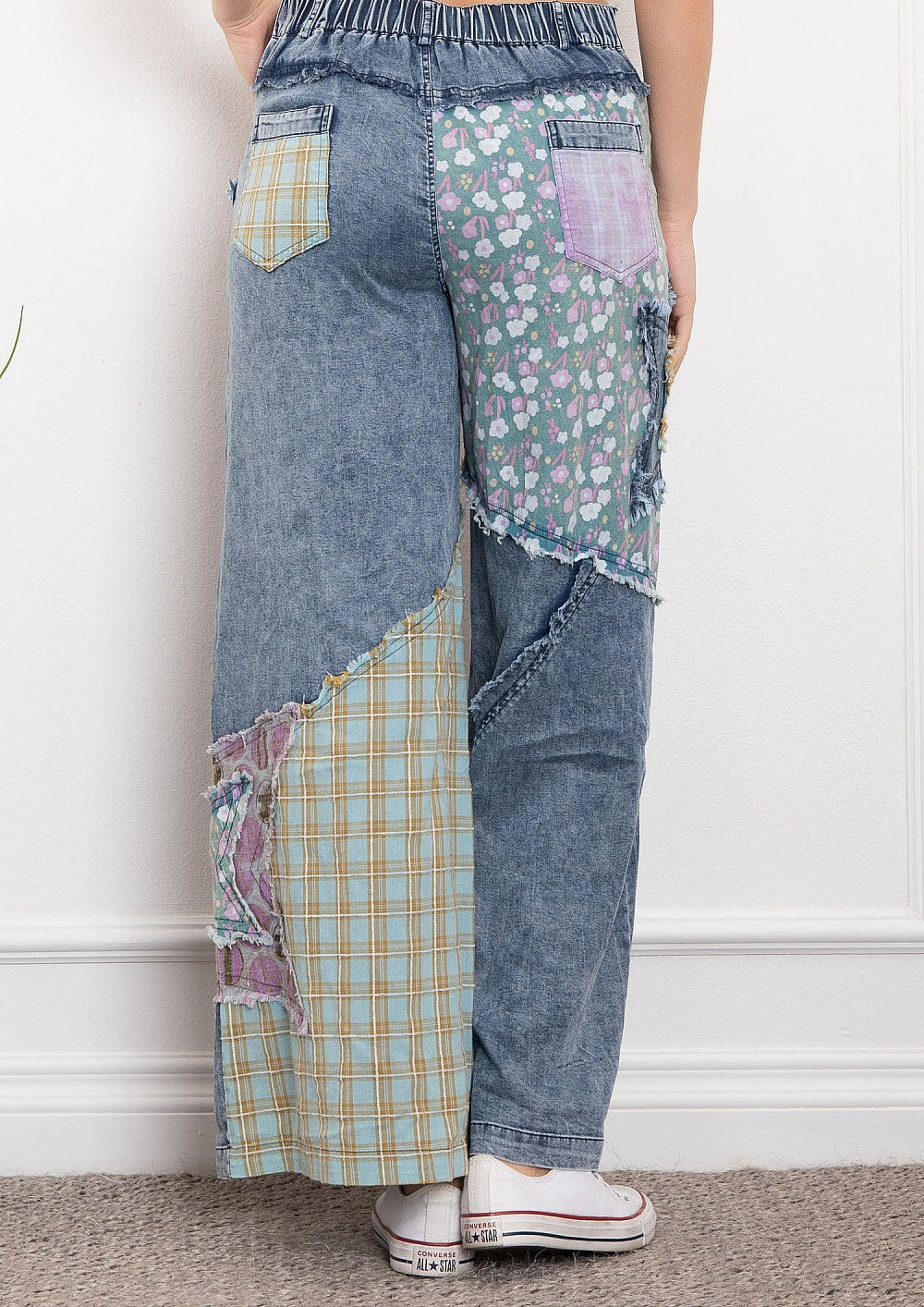 Blue Velvet Star Patched Pant