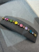 Wafa MultiColor Bracelet featuring round gemstone-inspired stones in pink, green, yellow, lavender, blue and more set in gold
