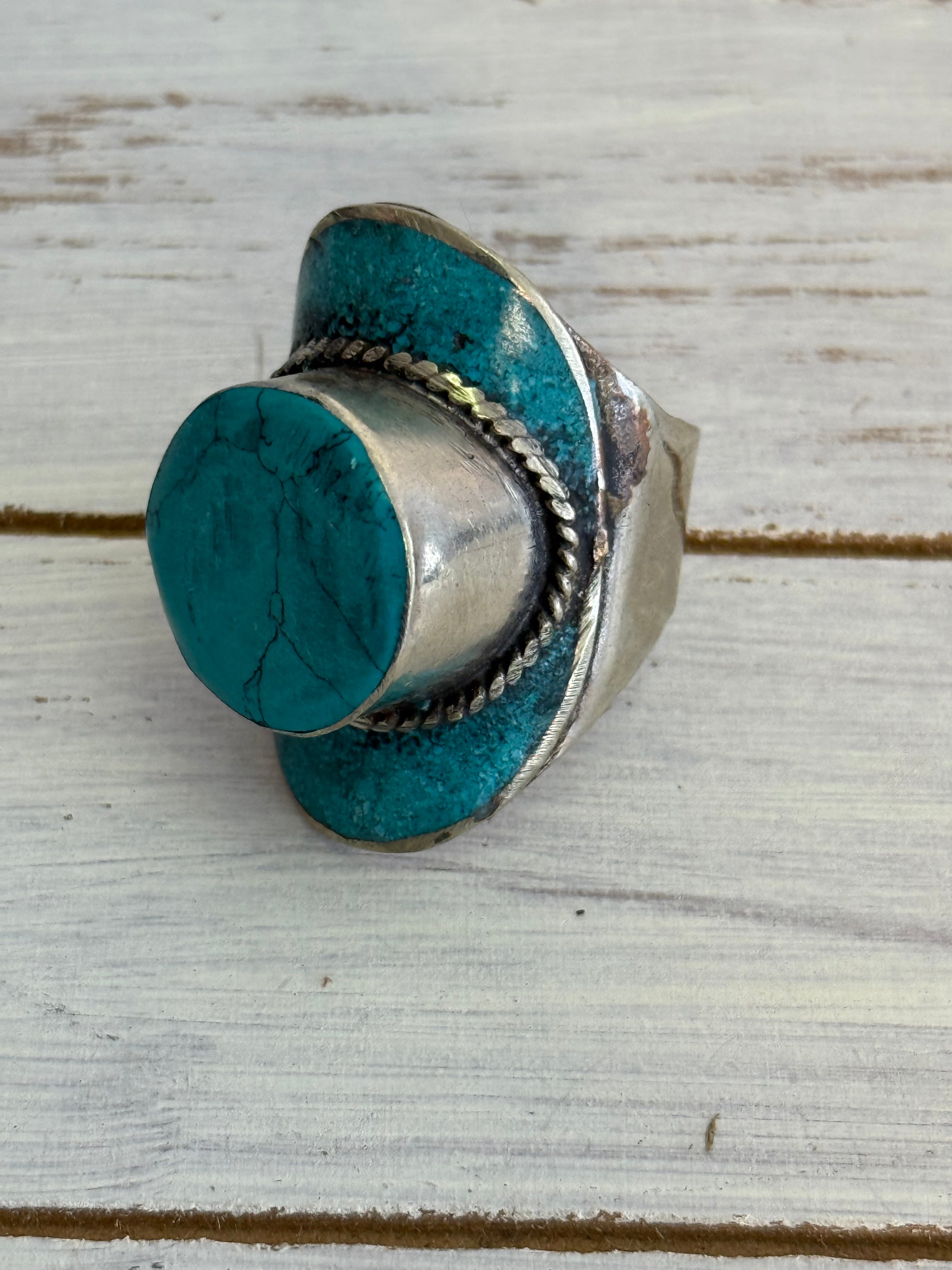 Turqouise Circle Ring