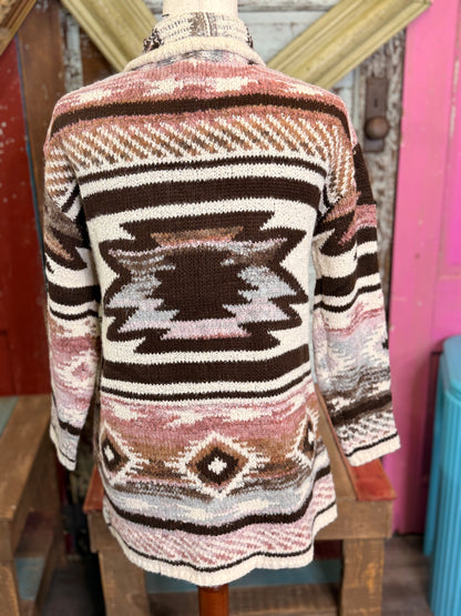 Charlie B Long Jacquard Cardigan