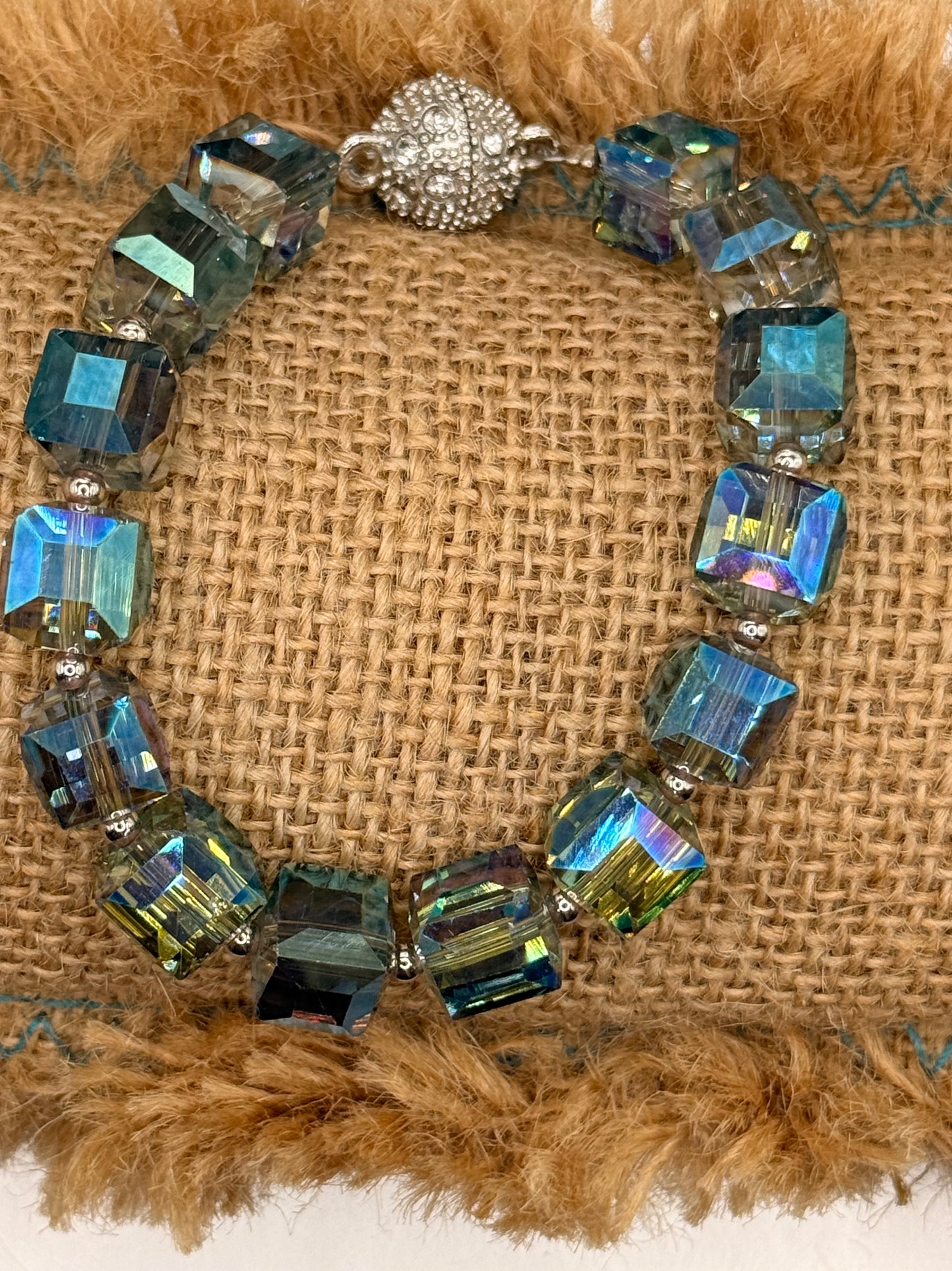 Alice Crystal Cube Bracelet