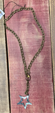 Lost and found Bronze silver star necklace