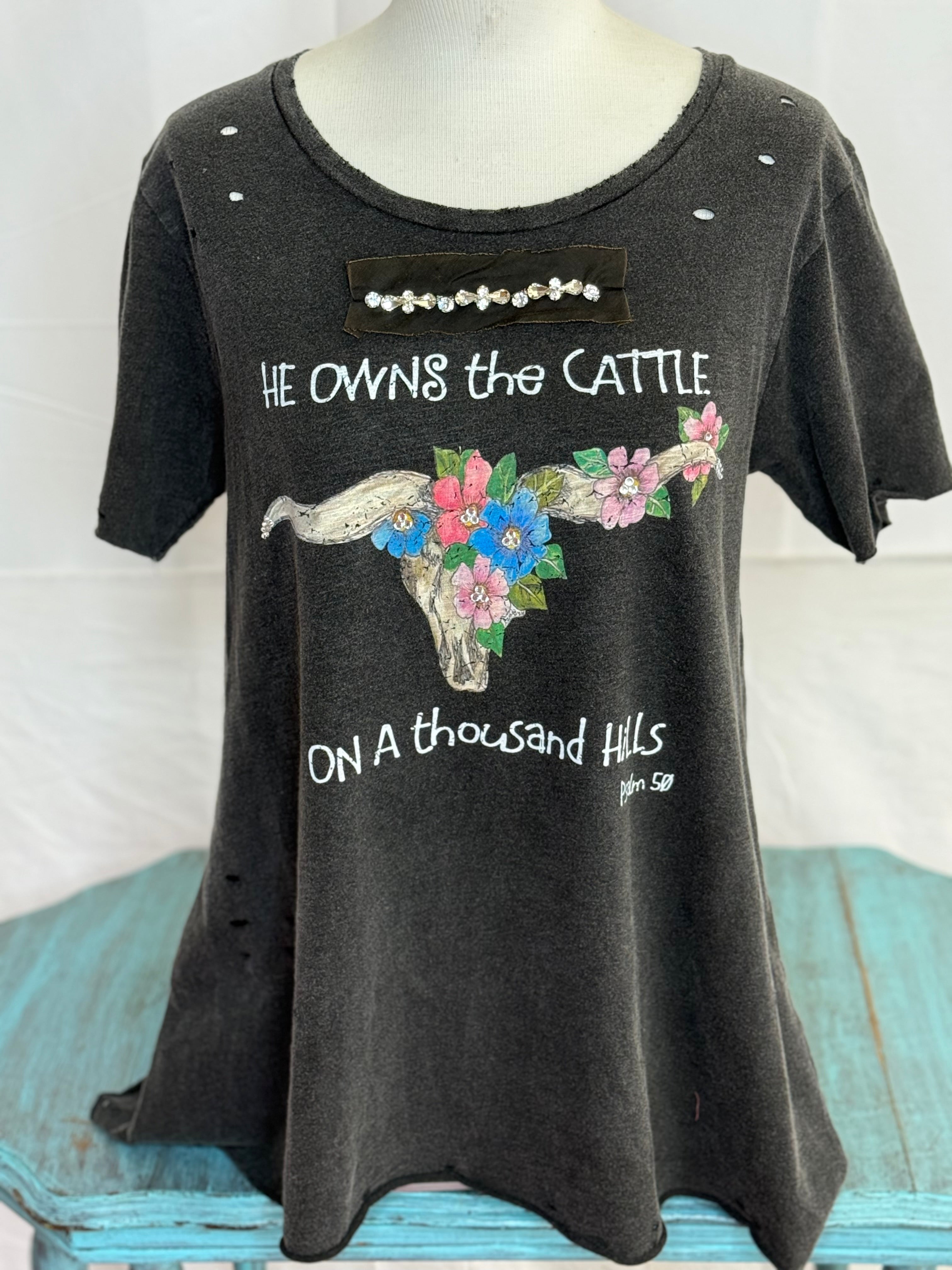 A rare bird  cattle tee