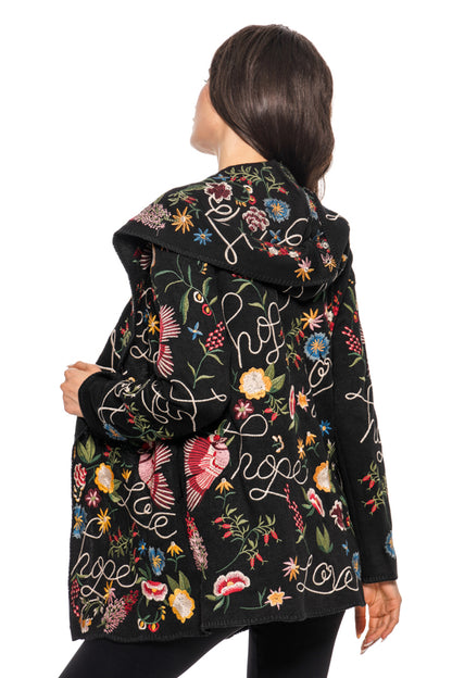 Adore Embroidered Hooded Sweater