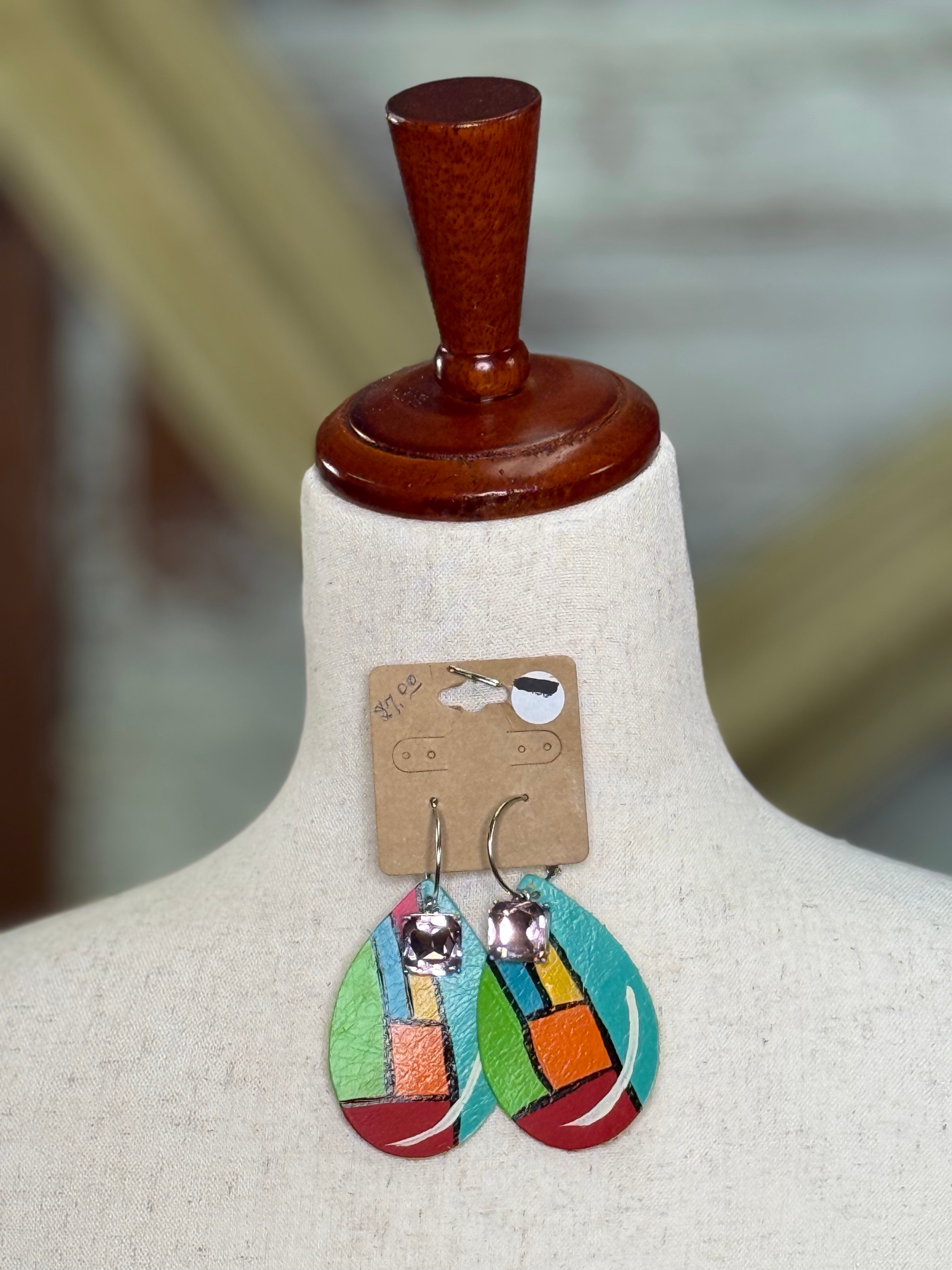 MULTI COLOR TEARDROP EARRINGS