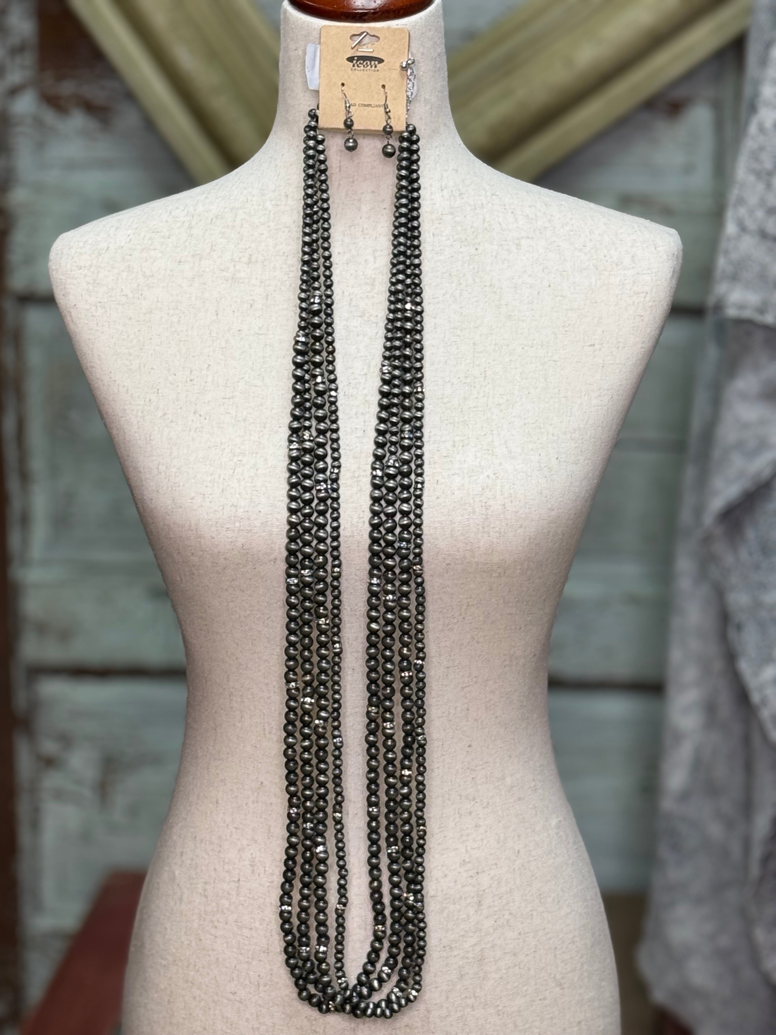 Silver Multi strand Necklace