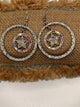 Alice Iridescent Crystal Star Hoop Earrings