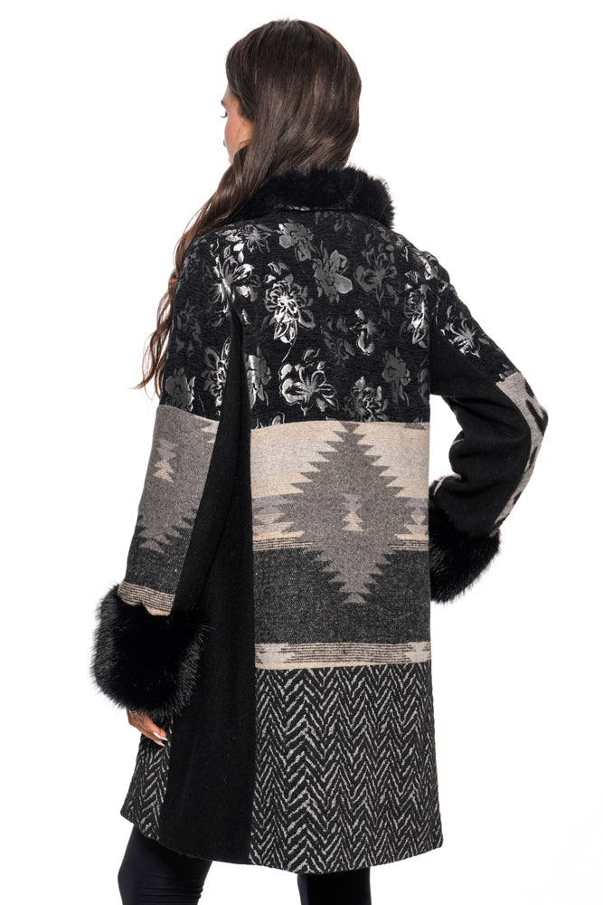 Adore Mixed Media Patchwork Jacket