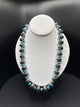 Silver and turq long necklace