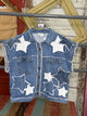 Oli An Hali WASHED STAR PATCHWORK DENIM JACKET