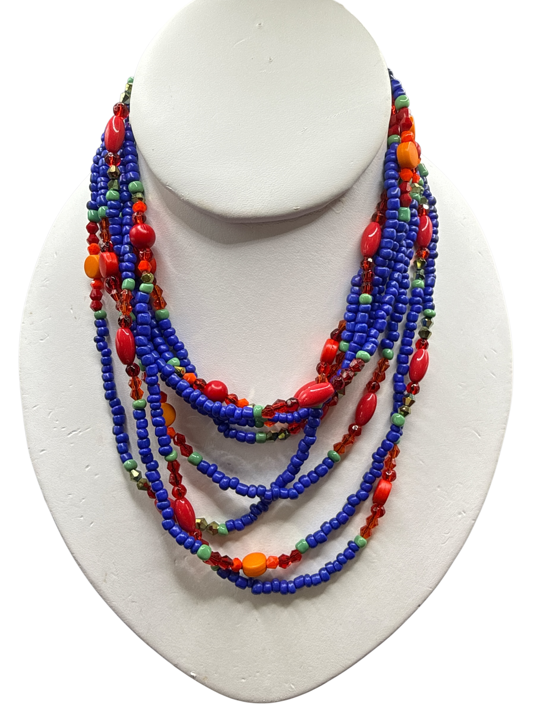 DOUBLE STRANDED BEADED NECKLACE