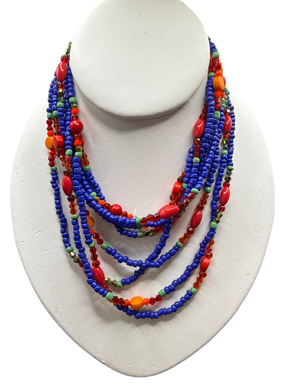 DOUBLE STRANDED BEADED NECKLACE