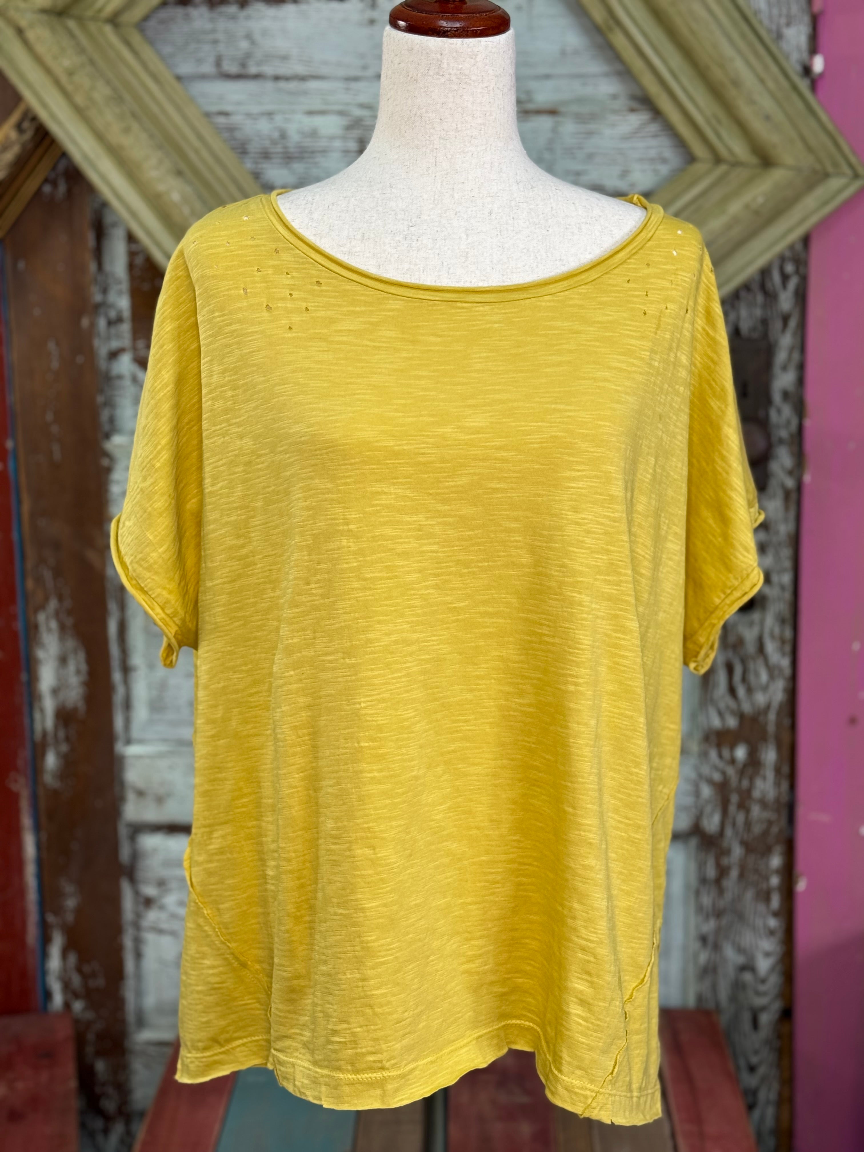 Paper Lace Mustard Tee