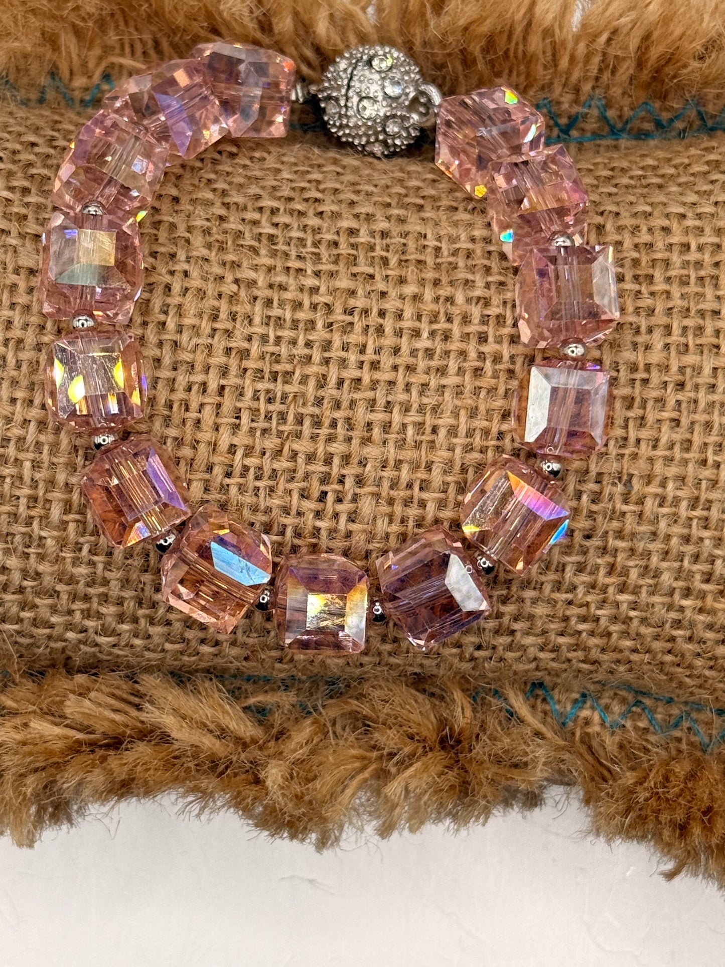 Alice Crystal Cube Bracelet
