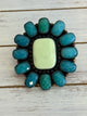 Jade And Lemon Chrysoprase Ring